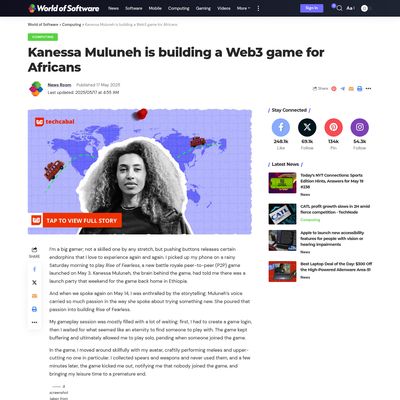 Screencapture of World of Software
