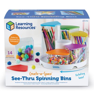 Create-a-Space™ See-Thru Spinning Bins