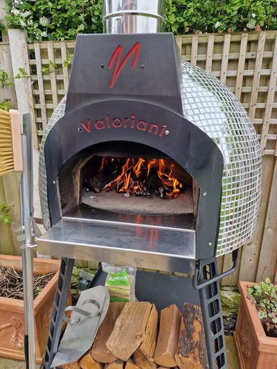 A Valoriani Fornino pizza oven with a mosaic finish - one of the bespoke options available.