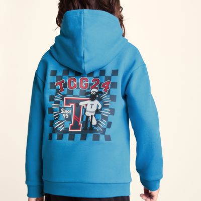 Masham Shaun the Sheep Kids Supersoft Overhead Hoodie - Bondi Blue