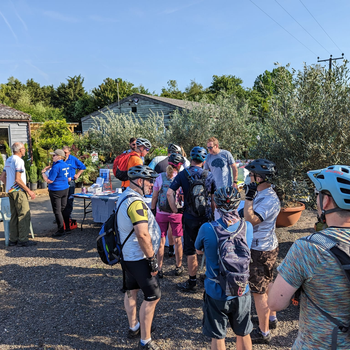 Groups gather for Lark Rise Bike Ride.jpg
