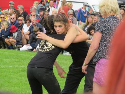 Women wrestlers at Grasmere Lakeland Sports and Show