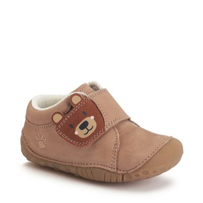 Bear Hug, Tan nubuck bear babies rip-tape pre-walkers