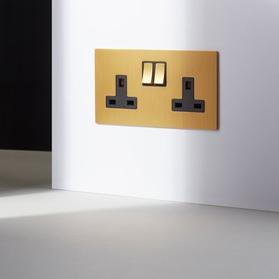 2G rocker switches Ochre finish, Renaissance by Focus SB