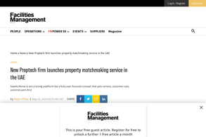Screencapture of Facilities Management Middle East