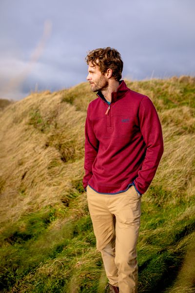 Brakeburn Burgundy Quarter Zip Sweatshirt (lifestyle) - 59.99
