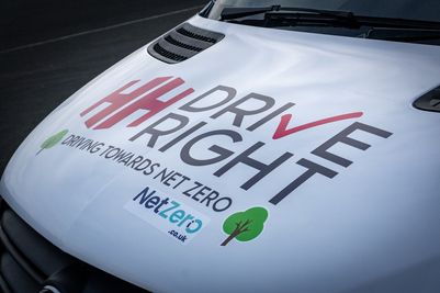 HH Driveright vehicle, fitted with the GM2020 device that will record CO2 emissions and enable these to be offset.