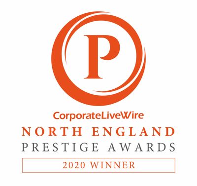 Catapult PR's winners' badge 2020 in the North England Prestige Awards.