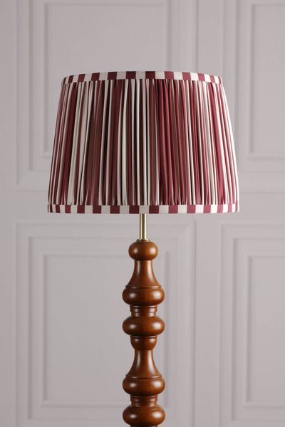 Denwick Red Cotton Tapered Drum Shade