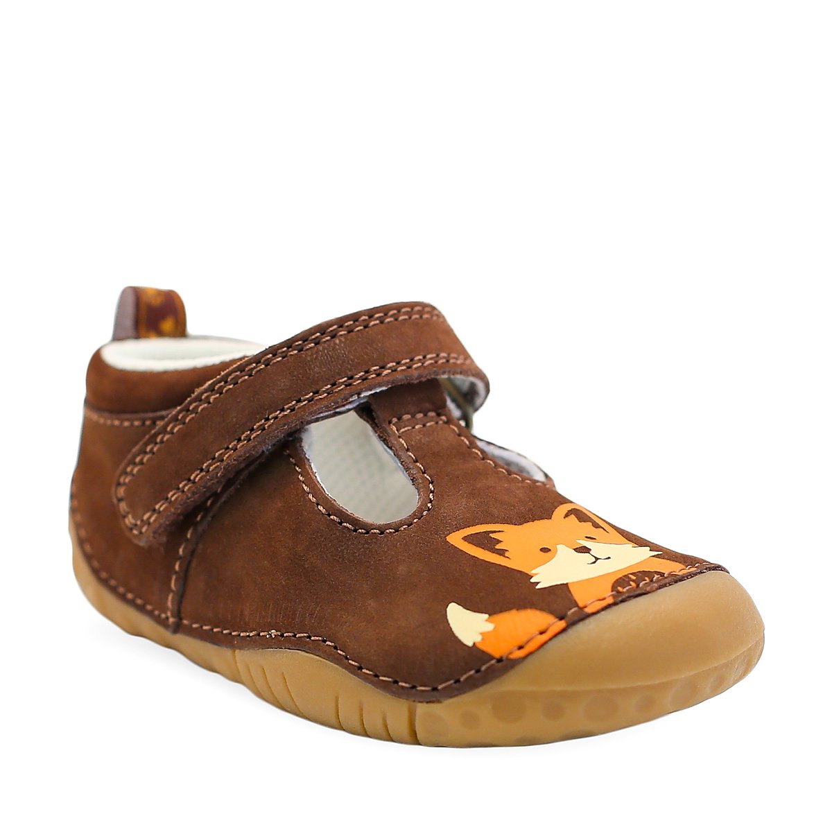 Little Pal in Brown Nubuck with Fox motif from the Start-Rite Shoes and JoJo Maman Bébé Collection