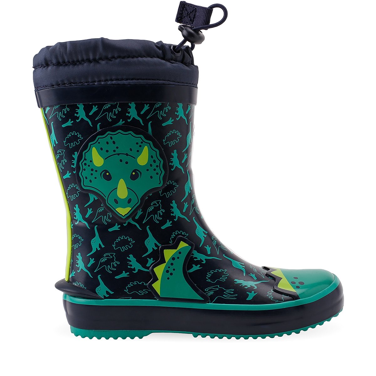 'Puddle' Wellies in Navy Dinosaur design