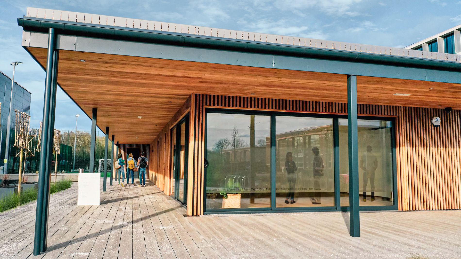 TG Escapes timber frame sports pavilion at Winnersh Triangle