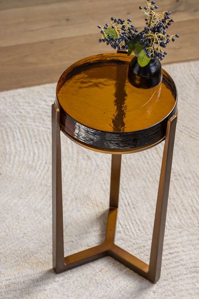 Molten Side Table in Amber (Tall)