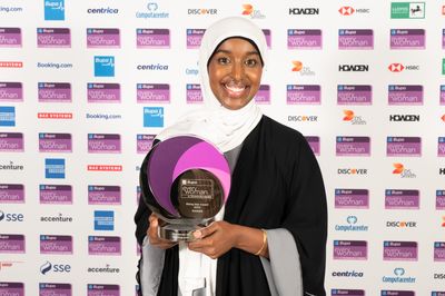 Hafsa Hersi, winner of the Rising Star Award at the 2024 Bupa everywoman in Technology Award