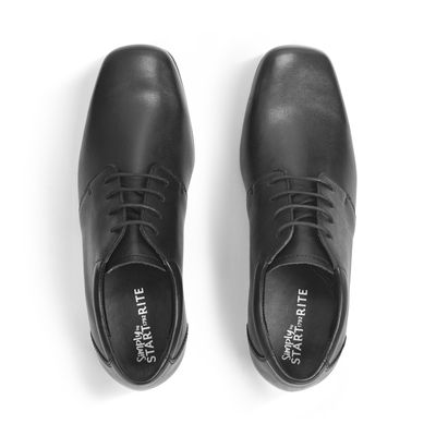 'Campus' Black leather boys lace-up school shoes from the new Simply by Start-Rite Collection 