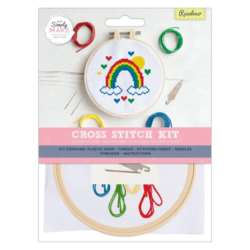 Simply Make Rainbow Cross Stitch Craft Kit