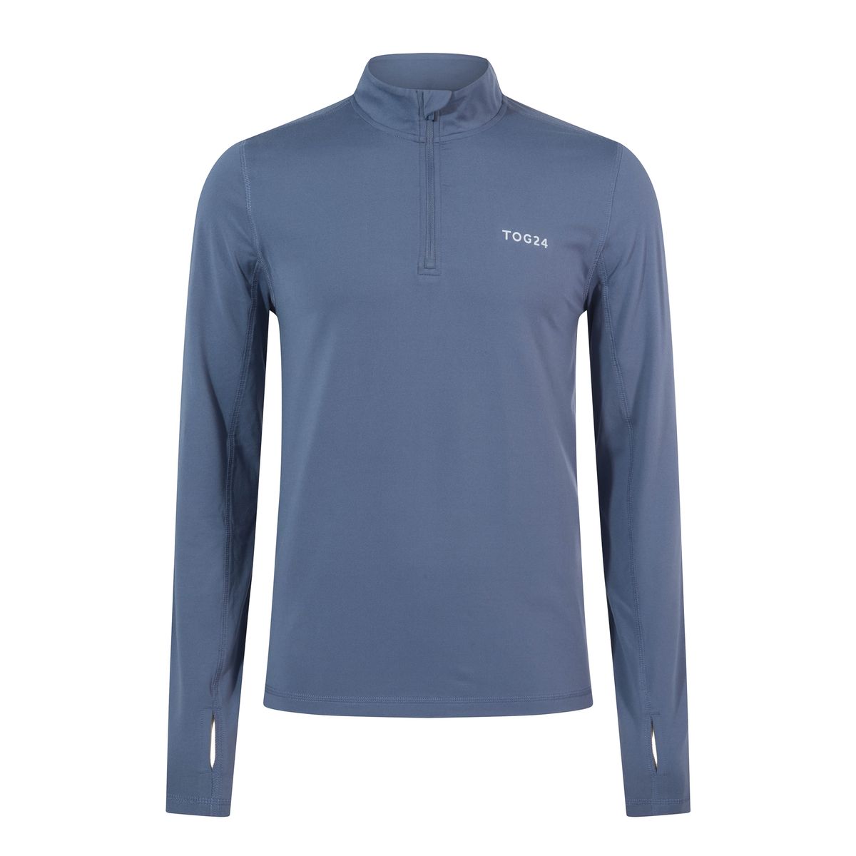 Snowdon Mens Thermal Quarter Zip Base Layer - Smokey Blue