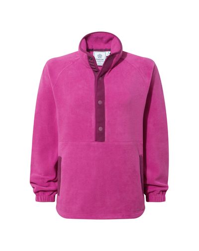 Beasly women's half zip fleece - fuchsia purple