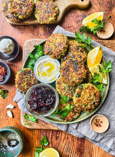 Crispy Potato & Tofu Rostis With Caramelised Onion Chutney