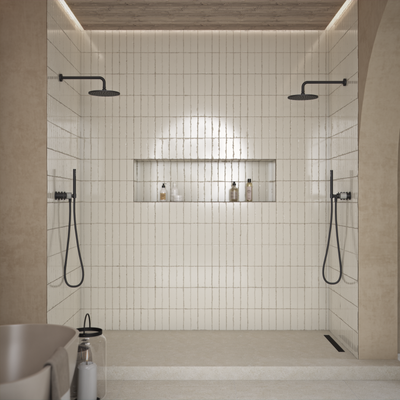 Wall Mounted Shower Head in Soft Black