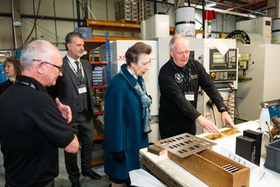 Engineering Operative Mr Roland Caughey explains machining of brass plates