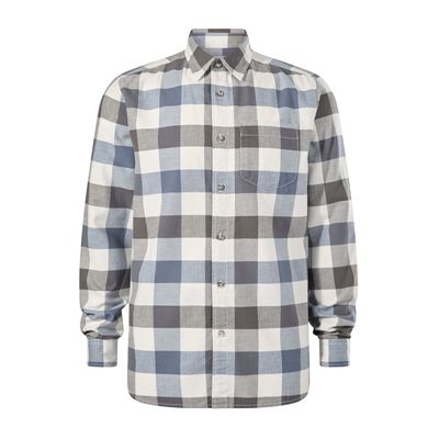 Bryson Mens Brushed Flannel Check Shirt - Ash Brown Check