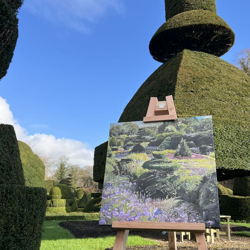An artwork by artist Bob Sutcliffe, displayed at Levens Hall and Gardens