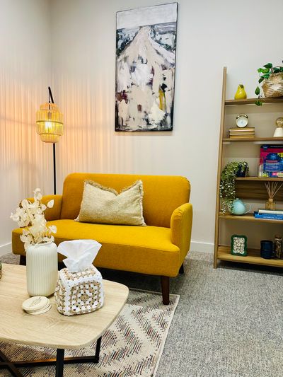 The counselling room at Linc's Wellbeing Space