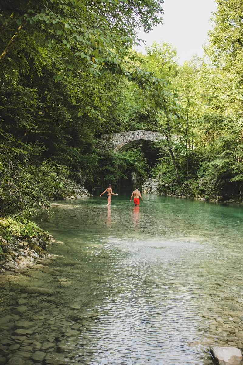 River below Napoleon Bridge
