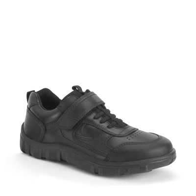 League, black leather school shoe by Start-Rite Shoes