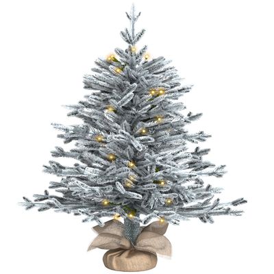 Luxury 3ft Pre-Lit Faux Snowy Christmas Tree