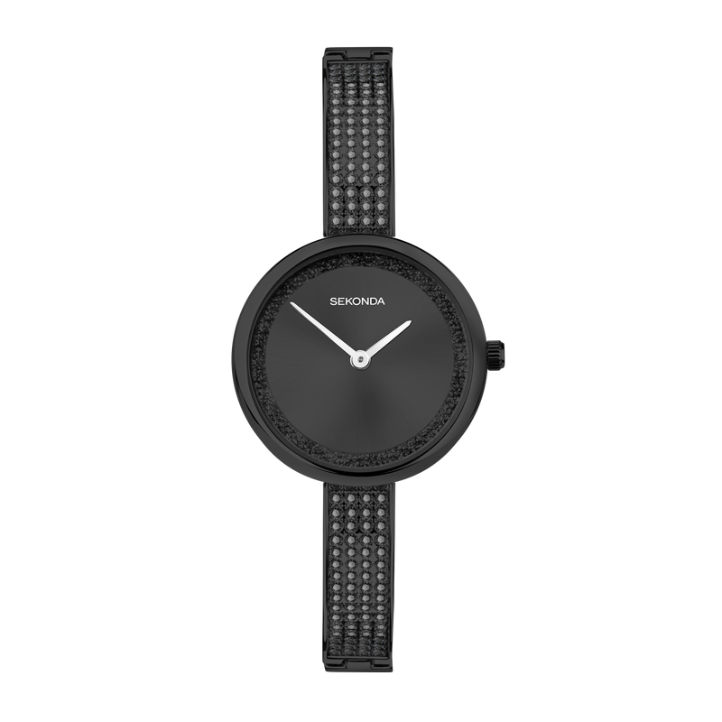 Sekonda Aurora Ladies Watch | Black Alloy Case & Bracelet with Black Dial | 40629