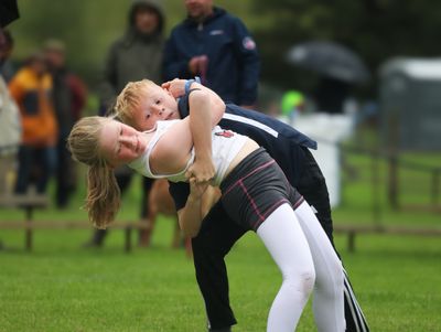 Young wrestlers at Grasmere Lakeland Sports and Show 2024.