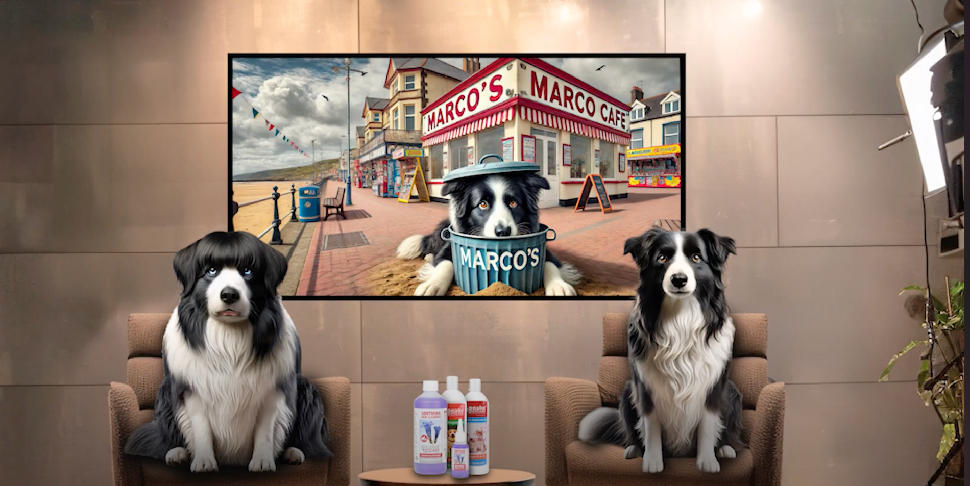 Nessie (left), based on the character Nessa, from Gavin and Stacey, presents one of the features on the Dogcast 