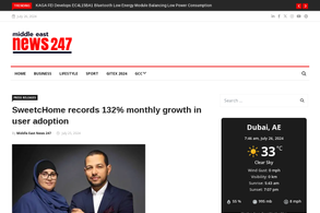 Screencapture of Middle East News 247