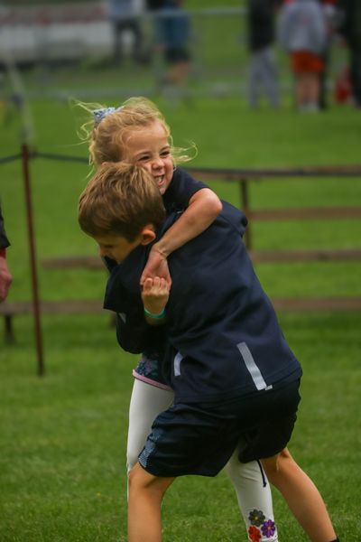 Young wrestlers at Grasmere Lakeland Sports and Show 2024.