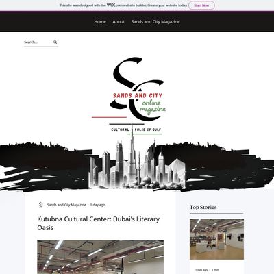 Screencapture of Sands and City Magazine