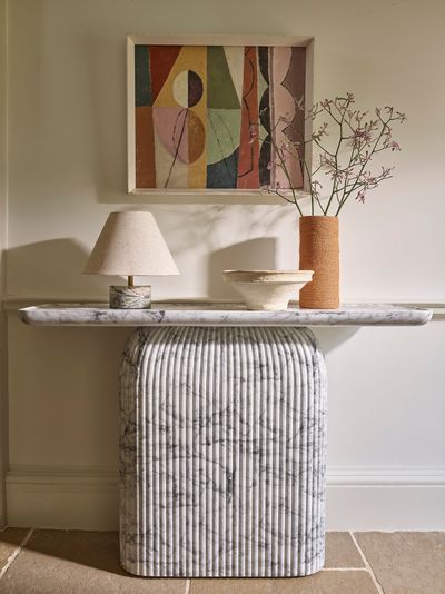 Capri Console Table Marble Finish