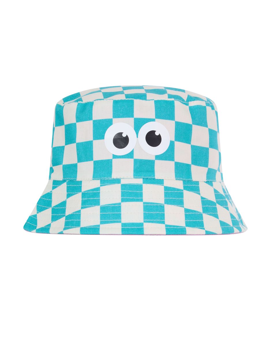 Balkhi Kids Shaun the Sheep Bucket Hat - Spearmint/Woolly Checkerboard