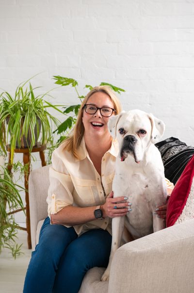 Tara Askham and her dog