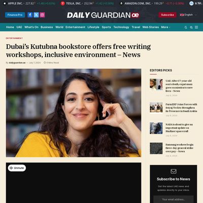Screencapture of Daily Guardian