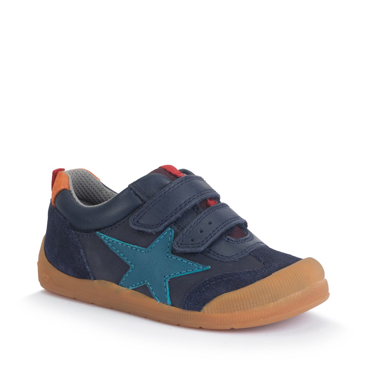 Start-Rite Tickle Star Navy leather rip-tape pre-school casual shoes