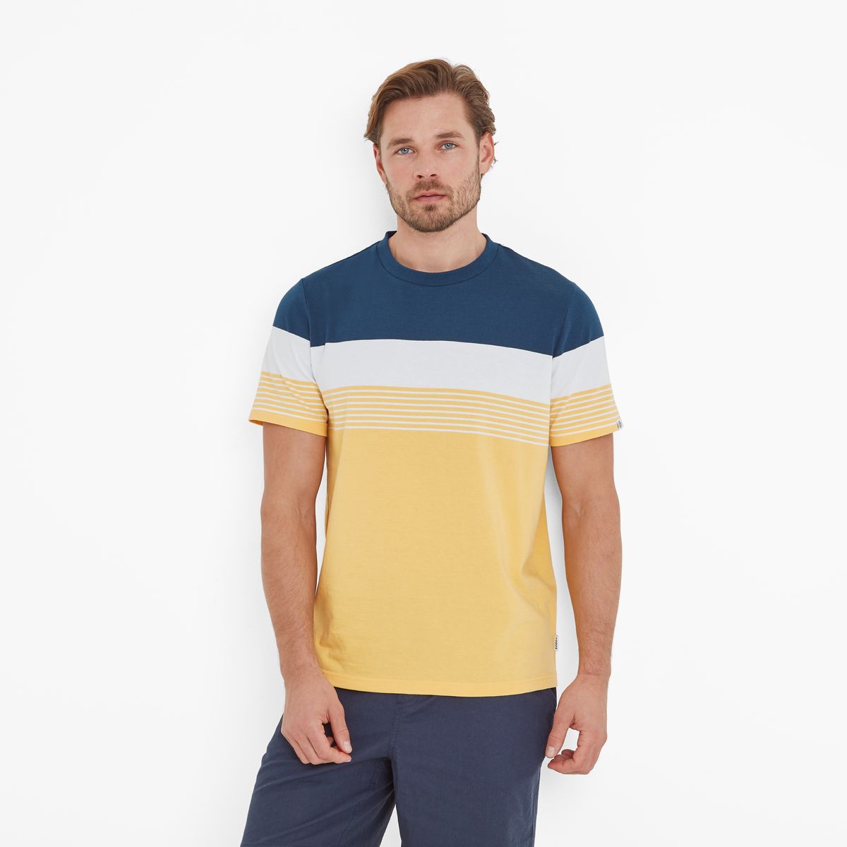 Farndon Men's T-Shirt - Inky Blue/Sunflower