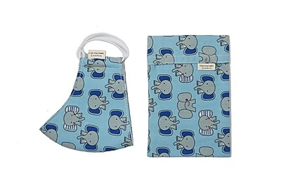 Blue Elephants children's face mask from Cocorose London,