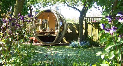 Ornate Garden Rotating Lounger Garden Pod