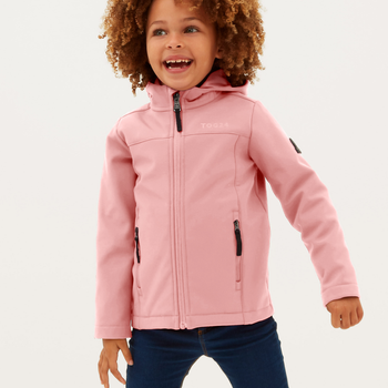Koroma Kids Softshell Hooded Jacket - playful pink 