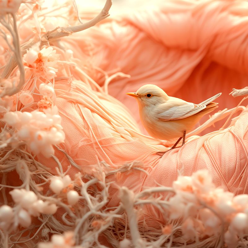 Ultrafabrics 'Nest' concept inspired by Pantone's Peach Fuzz 2024 Color of the Year