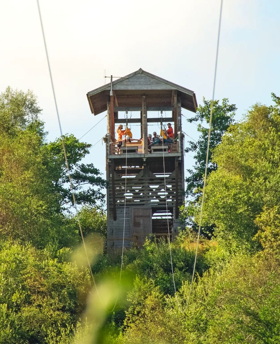 EDEN - Skywire tower at Eden, Cornwall, England's fastest zipline