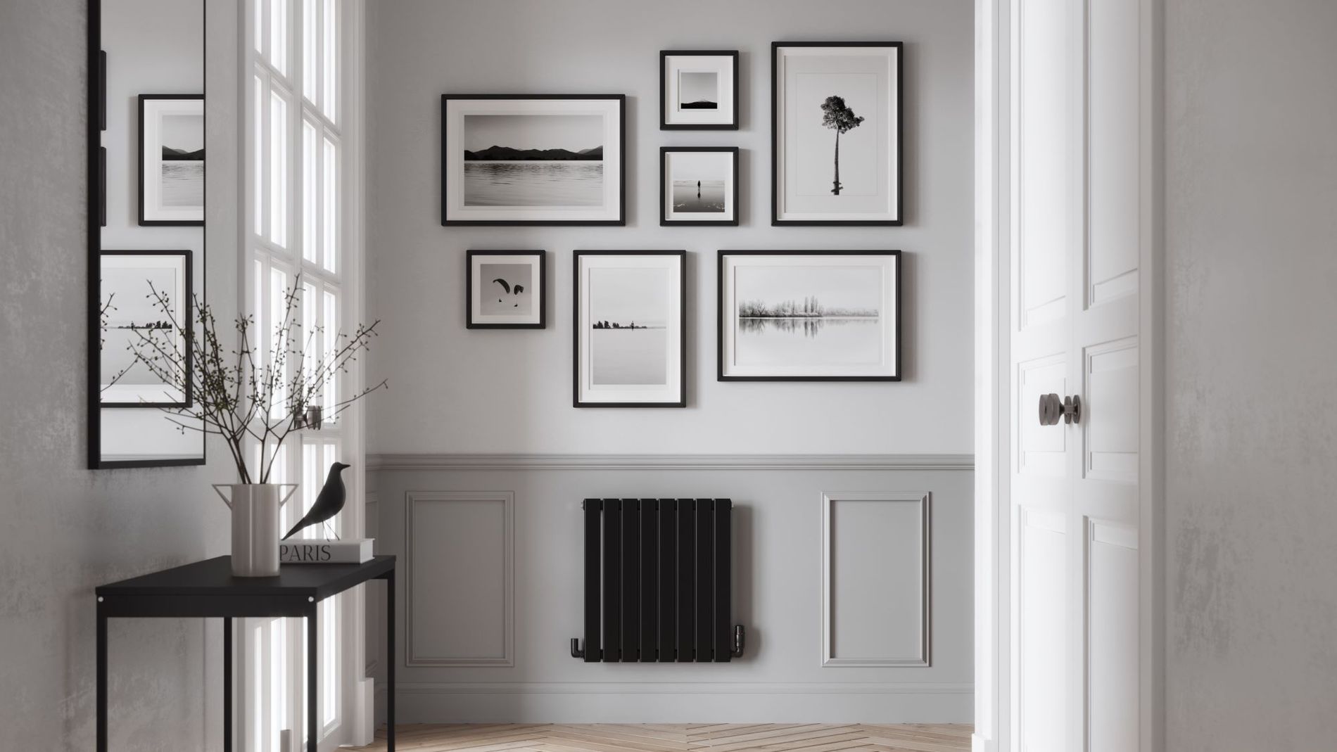 2000px Typhoon  Black Horizontal Radiator H600mm x W544mm Single Panel, £106, 7905516.jpg