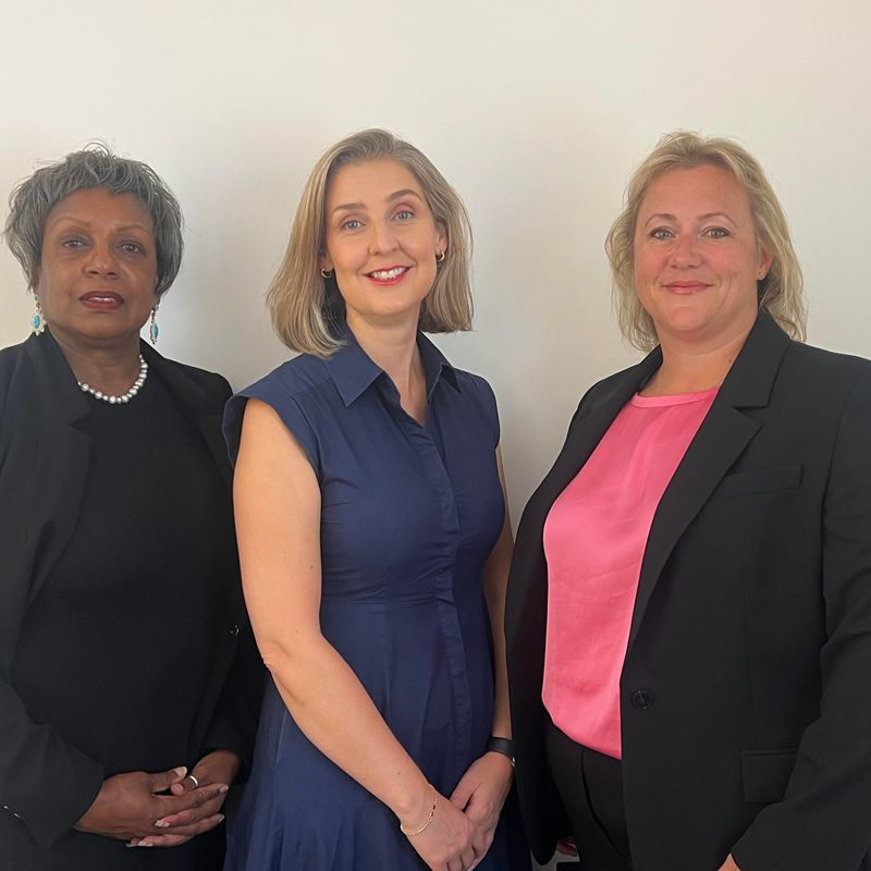 Left to right - Cheryl Thompson, Sarah Inchley and Caroline Andrews